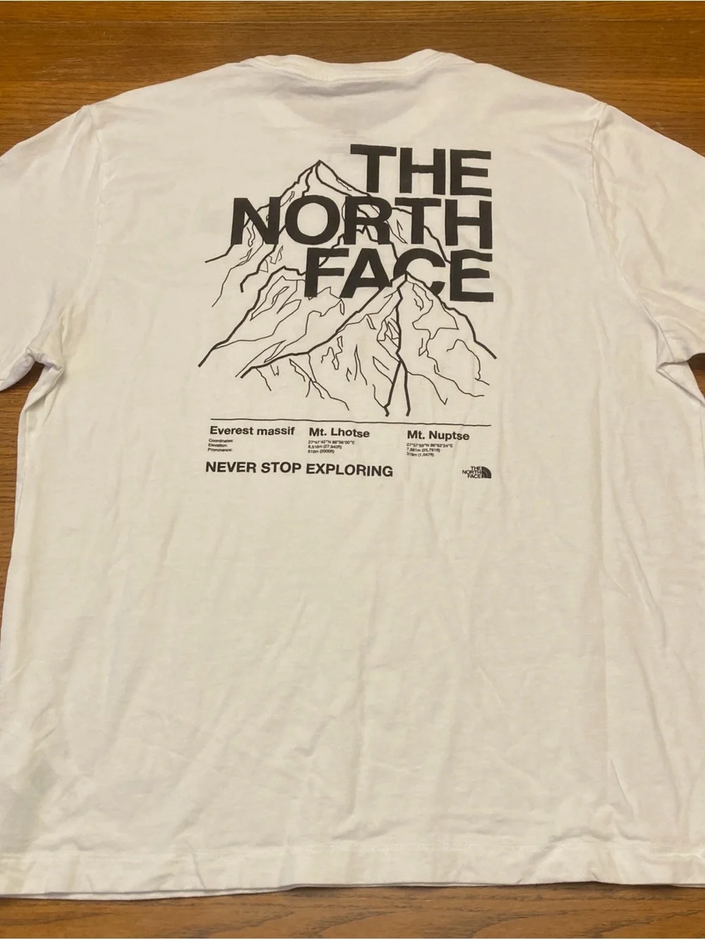 North Face White Short Sleeve Logo Tee